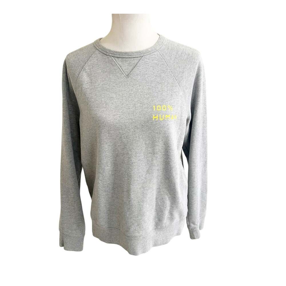 Everlane Sweatshirt Women's Medium Grey 100% Human Pullover Crew Neck Outdoor